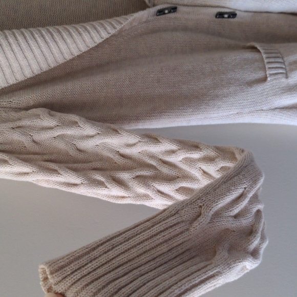 Tommy Hilfiger knit wool cardigan S/M cream - Picture 7 of 8